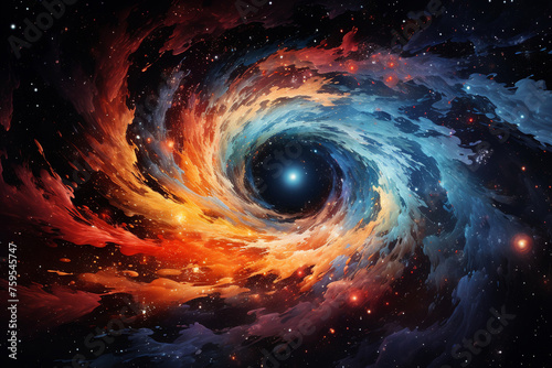 Cosmic Swirl around a Space Black Hole