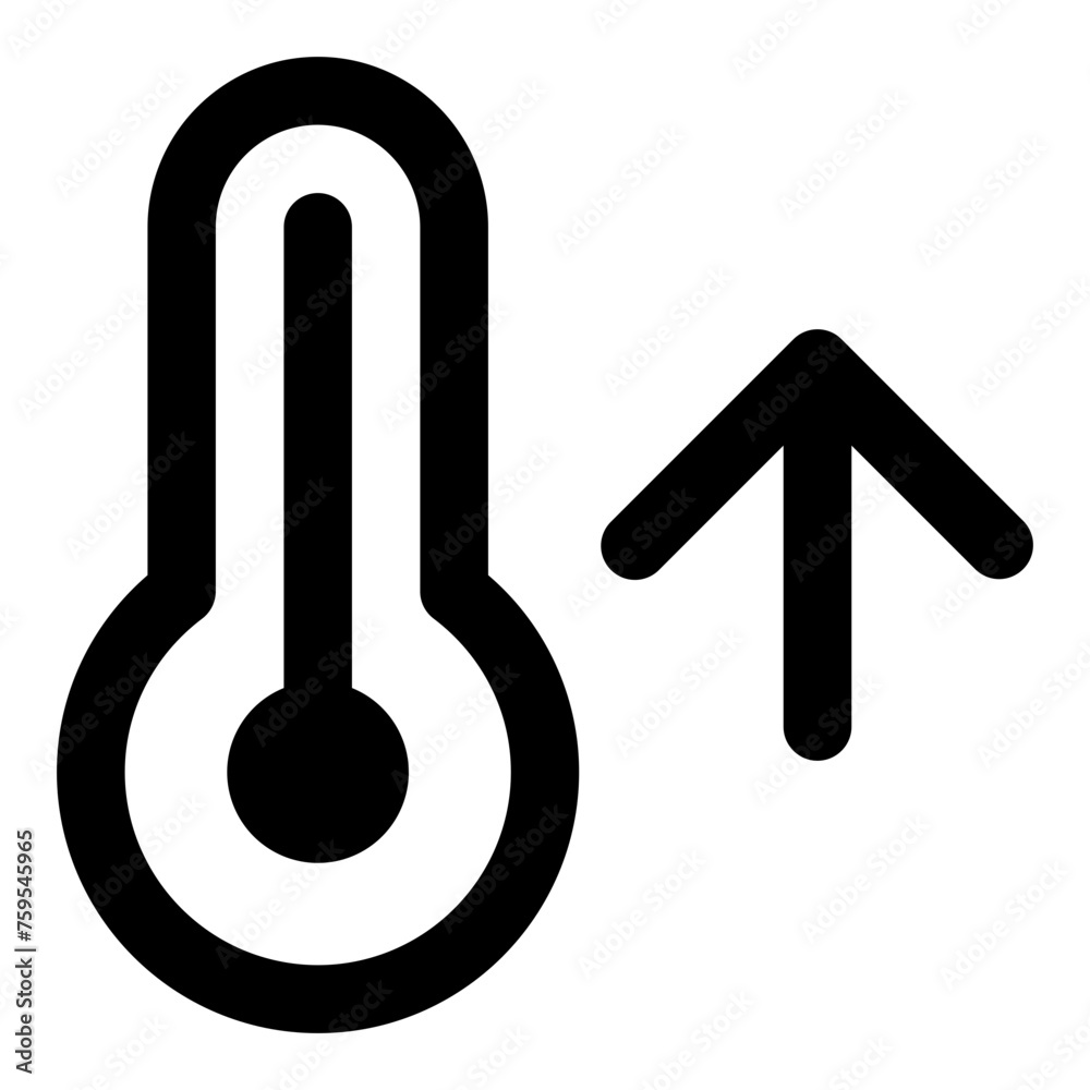 Thermometer Up Arrow Icon Thermometer Up Arrow Icon