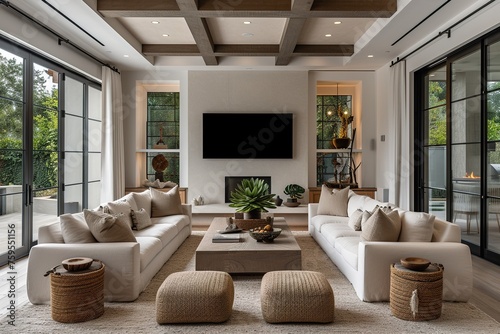 Designer Living Room Showcasing a Stylish Modern Aesthetic.