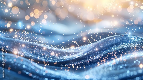  Luxury theme Silver and blue header  for advertising and holiday background, NEW YEAR AVE style, flitter and golden dusk 