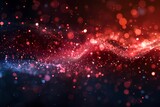 Holiday Background with effect dust blue particles illustration abstract glitter, texture bokeh, glow flare effect dust red particles