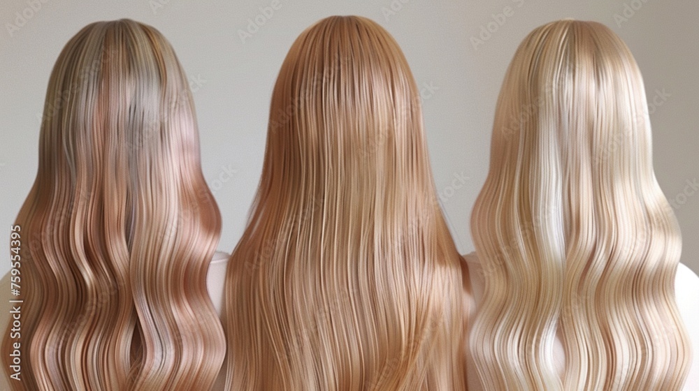 Back profile blond long hair model beauty girl fashion style Back profile blond long hair model beauty girl fashion style