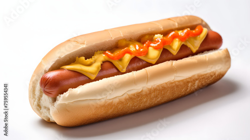 hot-dog on white background