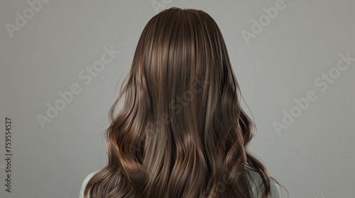 Back profile brown long hair model beauty girl fashion style