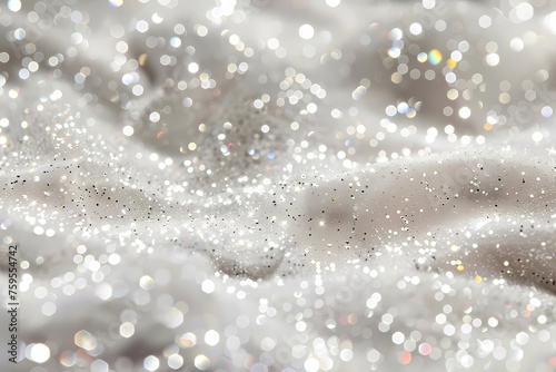 Photo background white with shine glitter, luxury product display background and holiday background  © Kornkanok