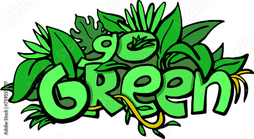 go green vector illustration (ID: 759555397)