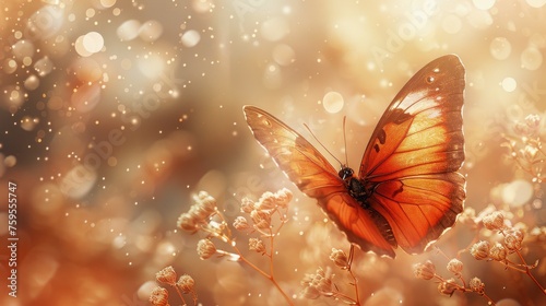 Butterfly Perching on Flower