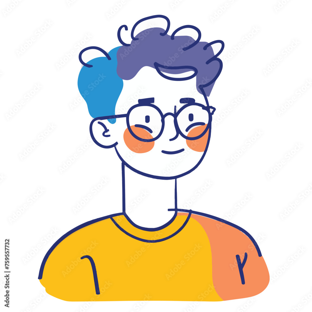 Cartoon Male Content Creator Minimalist Design Cartoon Male Content Creator Minimalist Design