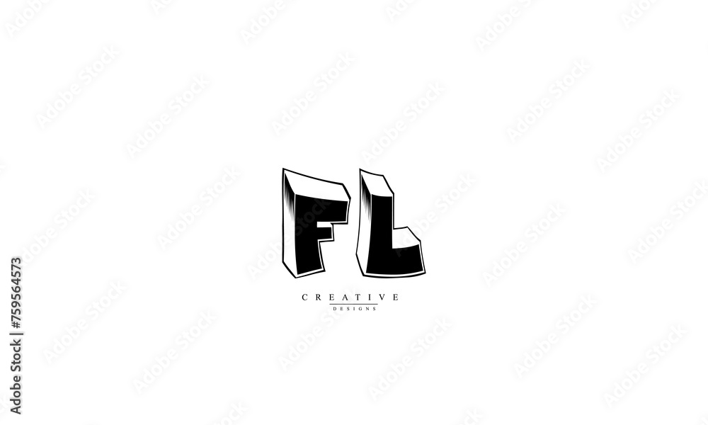 Alphabet letters Initials Monogram logo FL LF F L Alphabet letters Initials Monogram logo FL LF F L