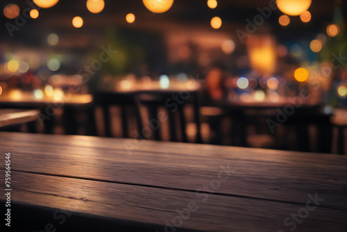 Product Presentation: Empty Table with Light Bokeh Background for Stunning Displays © caiquame