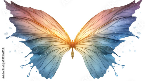 Whimsical Fairy Wings on Transparent Background: PNG Design Element, Hand Edited Generative AI © Vectors.in