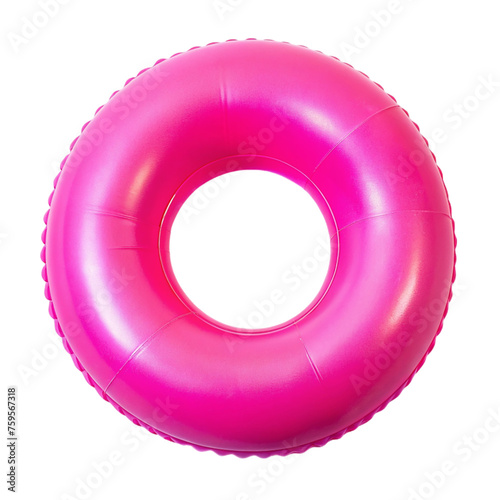 Inflatable ring for swimming isolated on transparent background.