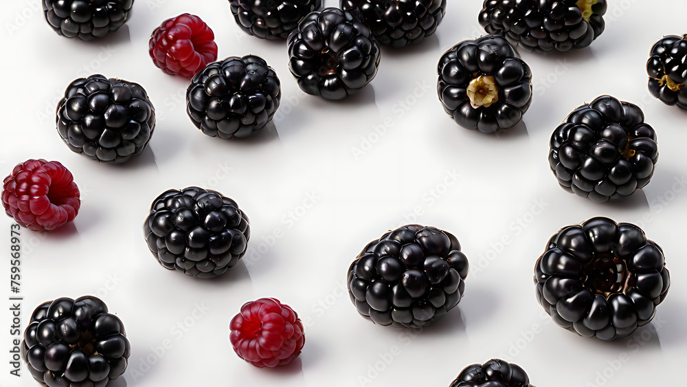 frame ,a circle of blackberries on a white background frame ,a circle of blackberries on a white background