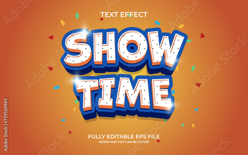 Showtime text minimalistic modern style editable text effect
