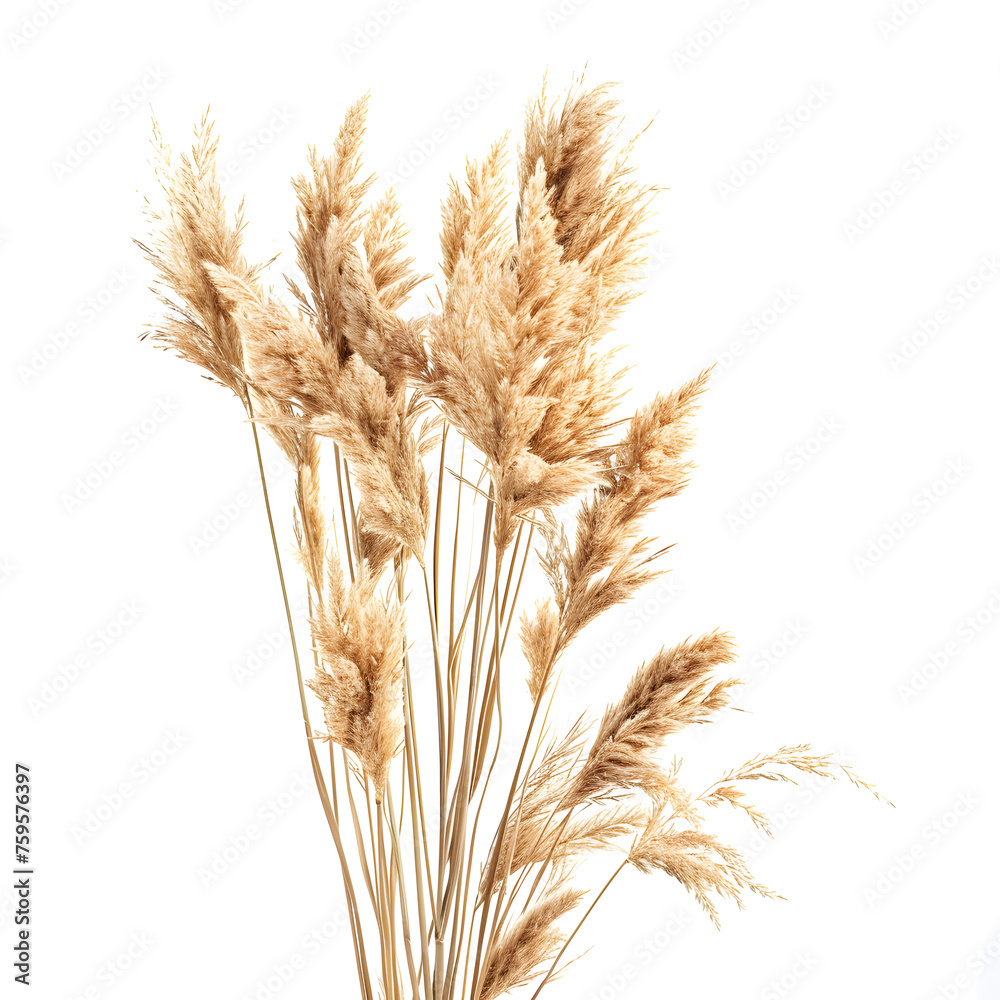 Pampas grass on a white background, dry spikelets, Dry reeds in boho style. Transparent background Pampas grass on a white background, dry spikelets, Dry reeds in boho style. Transparent background