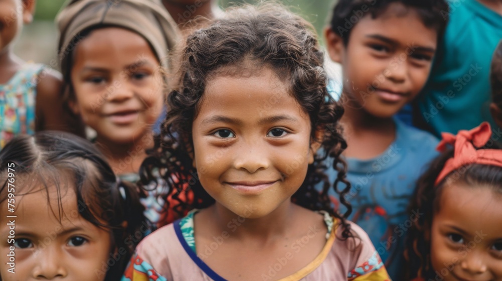 A group of children standing next to each other A group of children standing next to each other