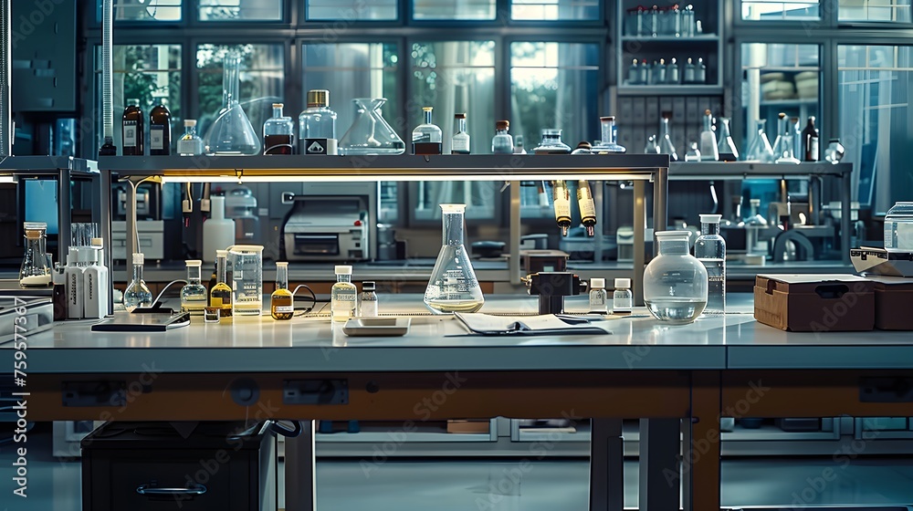 laboratory glassware in laboratory