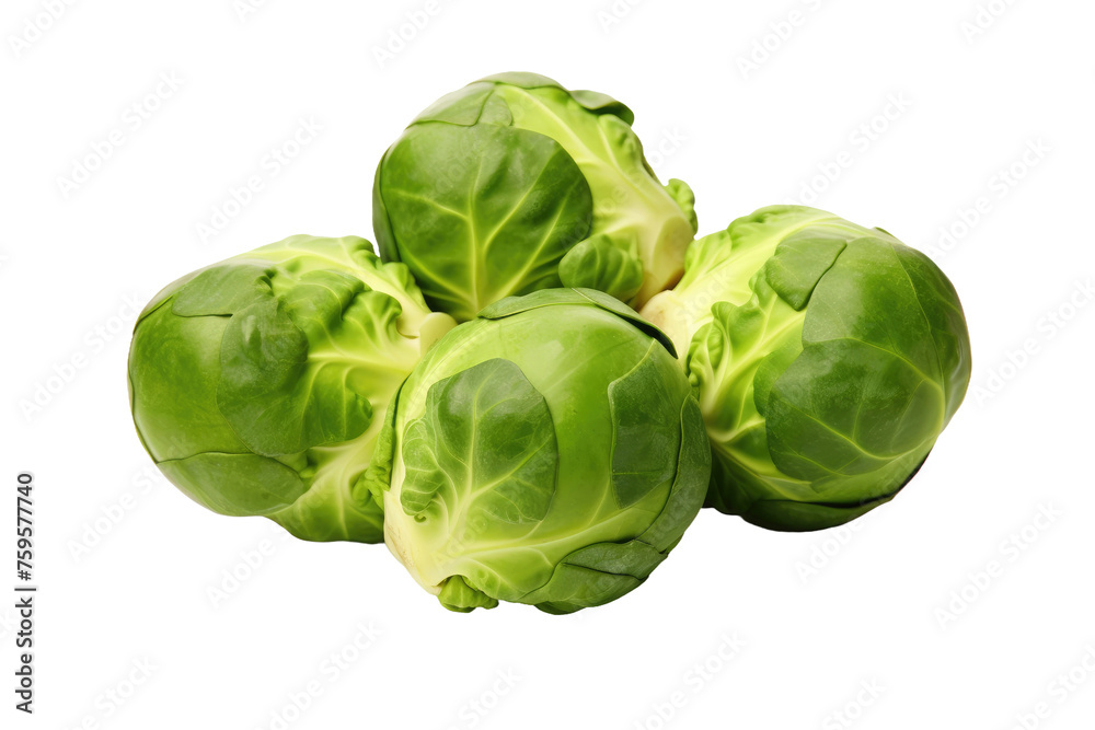 Obraz premium Pile of Green Lettuce on White Background. on a White or Clear Surface PNG Transparent Background.