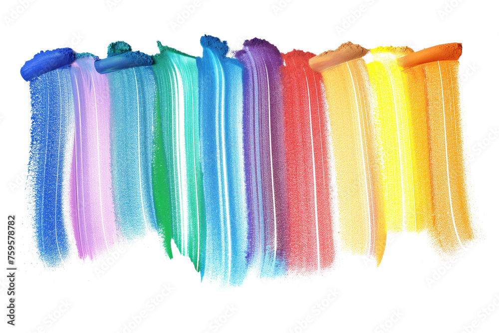 Pastel crayon colourful doodles isolated on a transparent background