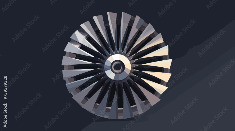 Airplane turbine vector illustration 