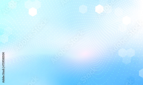 Abstract Science and Medical background with particles and hexagons structure molecule. Science network pattern, connecting lines and dots. Digital technology. Ai big data. Healthcare. Vector EPS10.