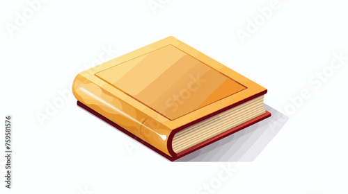Book Icon Flat Vector Isolated on White Background.