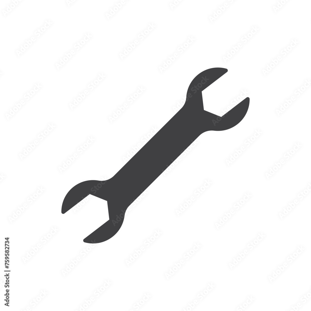 Fototapeta premium Wrench logo vector flat symbol design