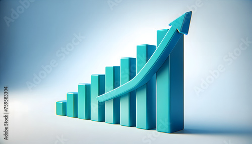 Histogram of growth  progression graph  data analysis curve  business planning and strategy diagram.