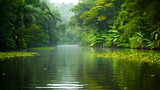 ortuguero National Parc Costa Rica. generative ai 