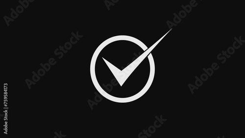 Check mark icon, faq symbol photo