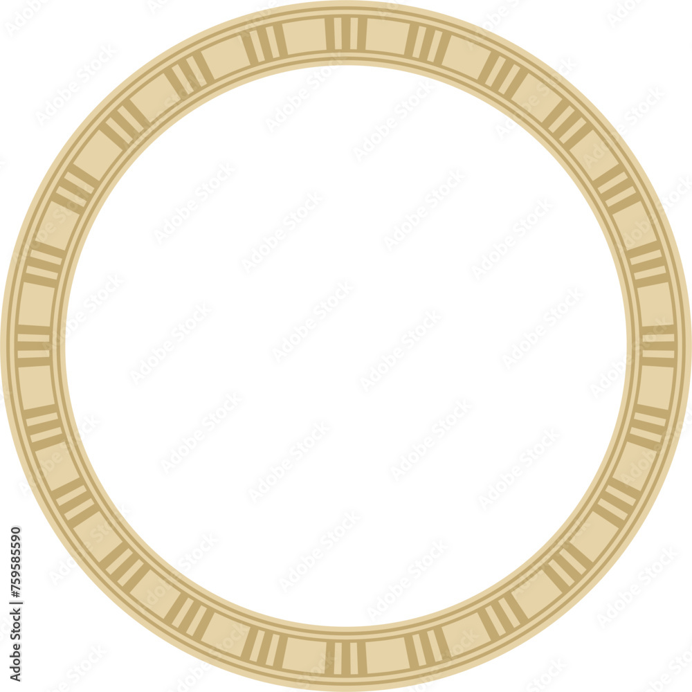 Vector round golden Egyptian ornament. Endless circle border, ancient Egypt frame.. Vector round golden Egyptian ornament. Endless circle border, ancient Egypt frame..