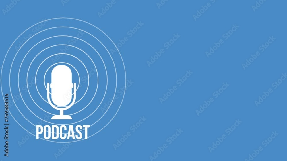 Podcast. Podcasting Sound Audio Wave animation Podcast. Podcasting Sound Audio Wave animation