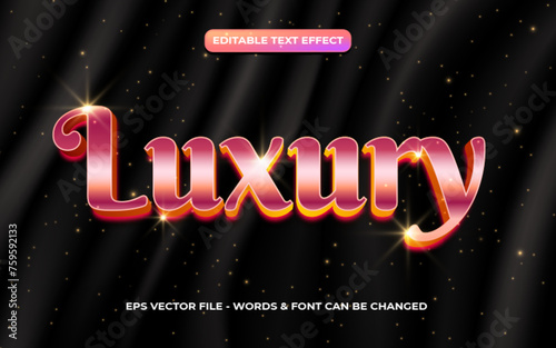 Luxury 3d rose gold editable text effect