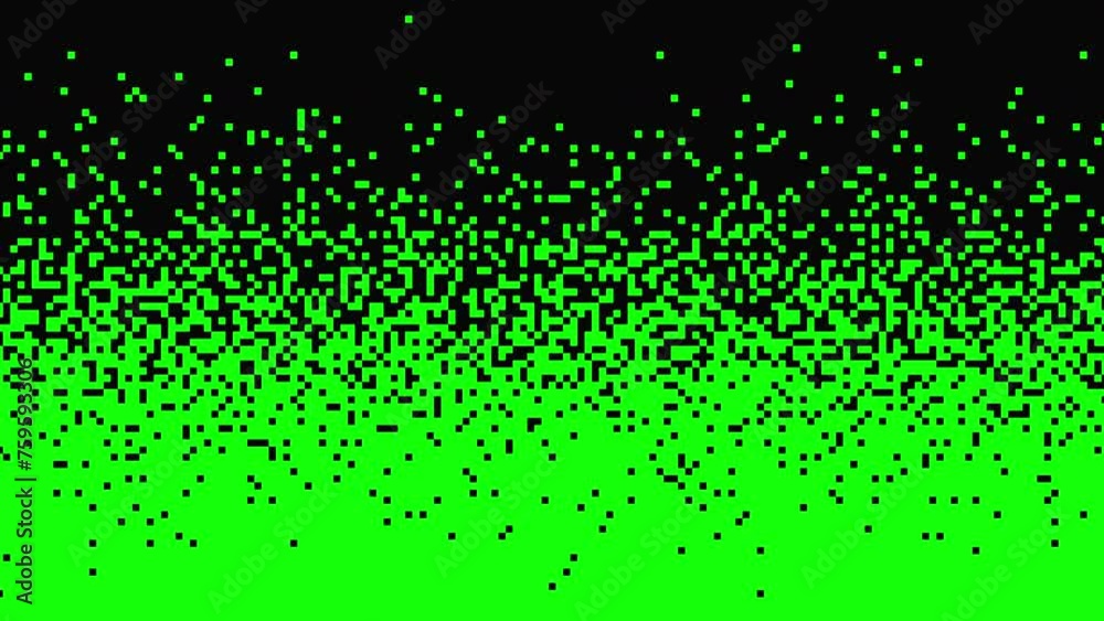 Animated pixelated gradient grunge background simple black and green ...