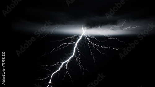Lightning flash Isolated on a black background