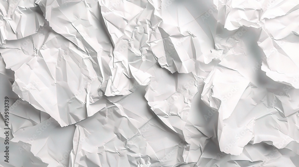 Crumpled white paper texture Crumpled white paper texture