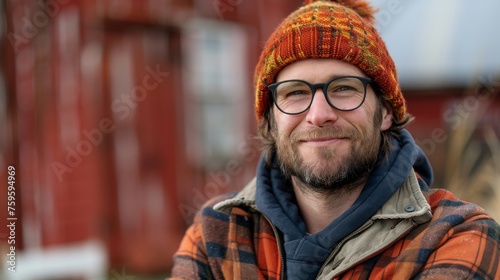 Handsome smiling, happy and pleased stoic man with positive vibes. Portrait of a joyful young man with beautiful hair and fashionable clothes.