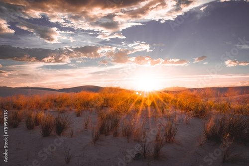 Sunset at White Sands National Park, New Mexico. © Stefan