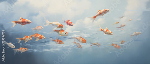 Fishes swimming overhead ..