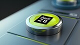 digital illustration of a calendar web button emphasizing the importance of April 28th as World Day for Safety and Health at Work, encouraging safety initiatives and health campaigns online
