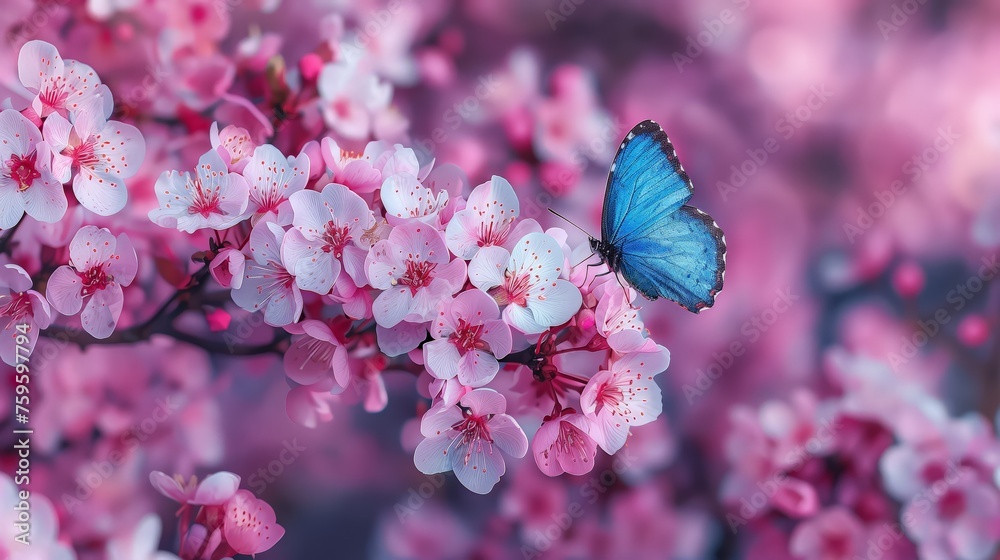 abstract nature spring Background spring flower and butterfly created by ai abstract nature spring Background spring flower and butterfly created by ai
