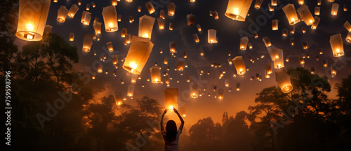 Flying Chinese Lanterns ..