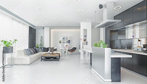Fototapeta Naklejka Na Ścianę i Meble -  Modern living room design.