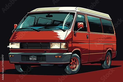 Hiace vector art illustration. 