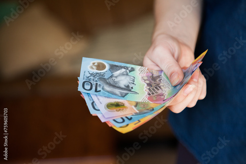 New Australian notes ten and five dollars photo