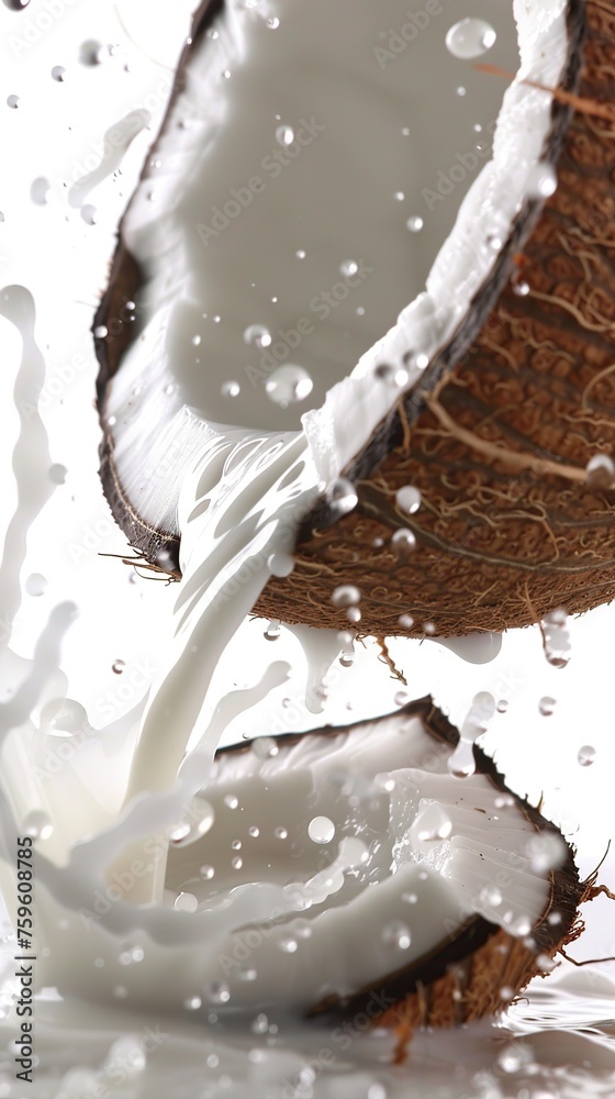 Coconut Milk Explosion from Fresh Coconuts