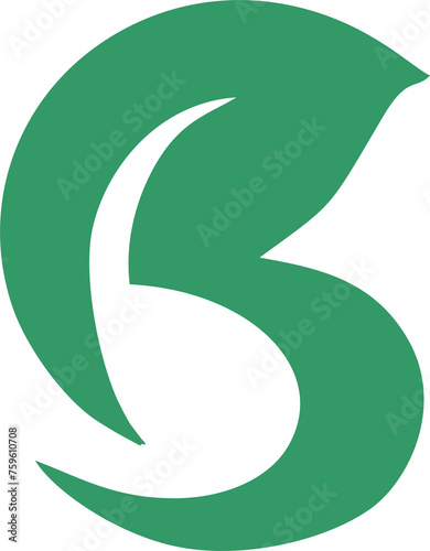 Letter B minimalist logo icon design photo