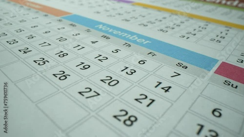 Calendar for 2022. September macro. With very important day's in a week. Hollydays. independence day. Valentine's day. Halloween, New Year, Christmas, Mother's Day photo