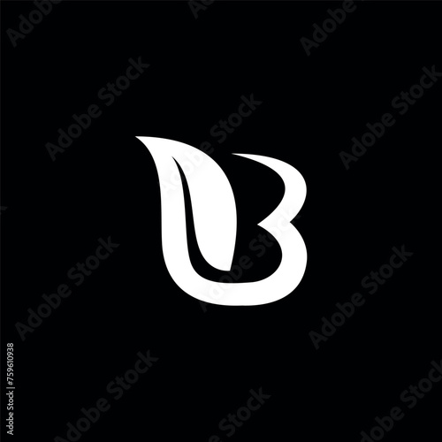 Letter B minimalist logo icon design
