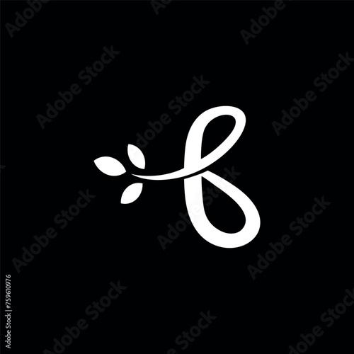 Letter B minimalist logo icon design